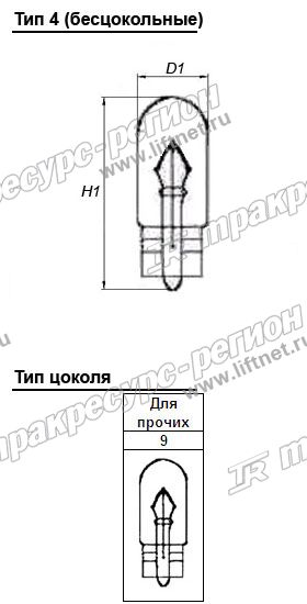 Лампа накаливания 57125-23320-71