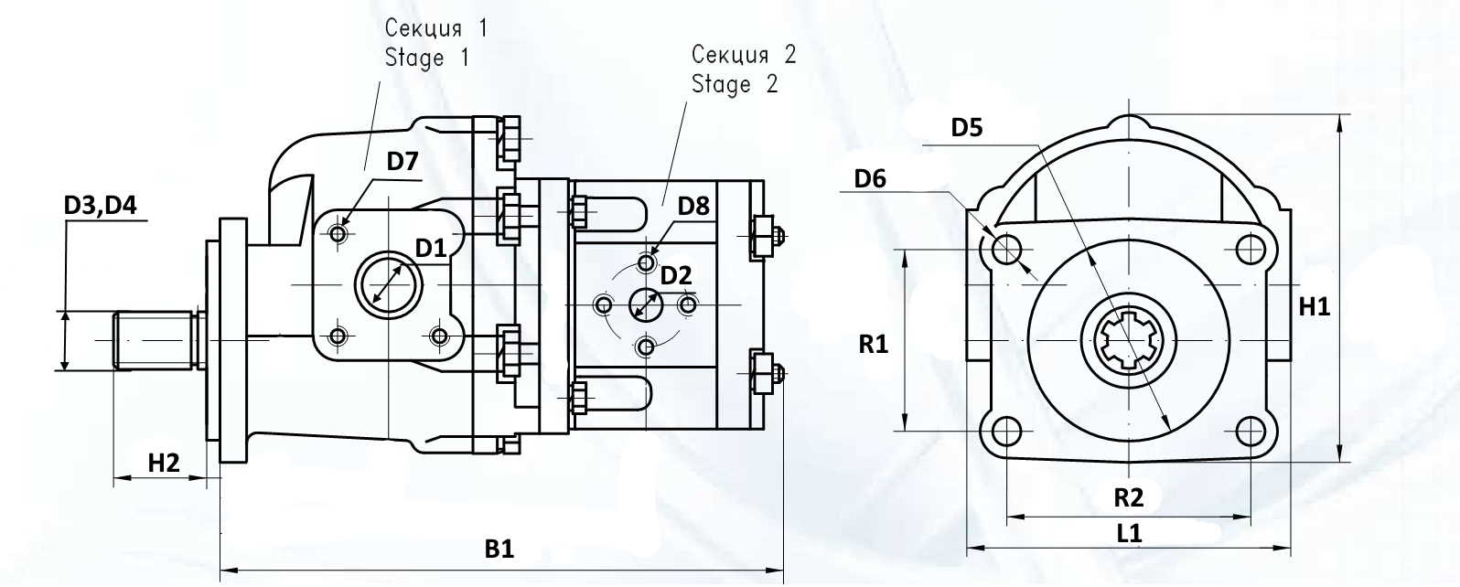 Насос системы гидравлики CDM833