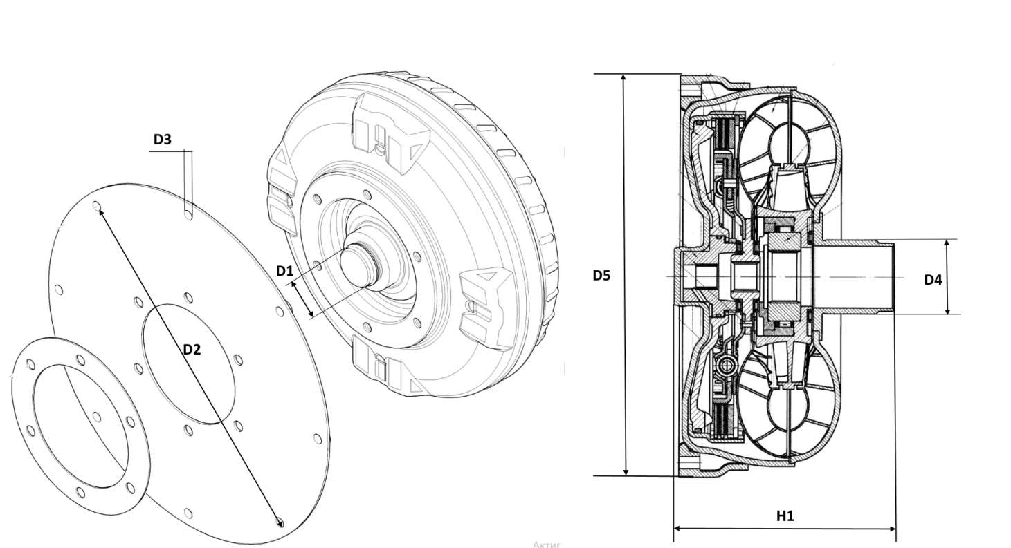 Гидротрансформатор XCMG LW300F/ZL30G