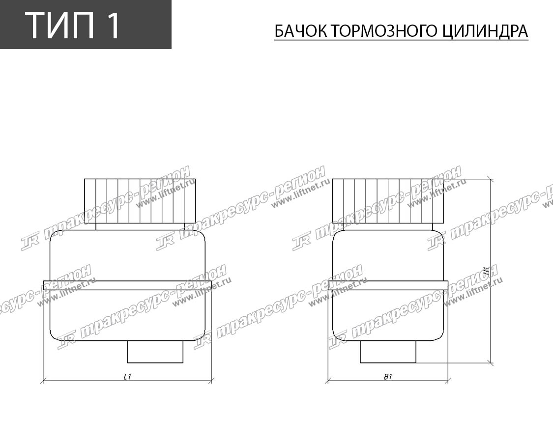 Бачок тормозного цилиндра главного XG932III