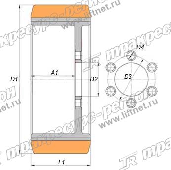 Колесо ведущее 230x90x190 PU