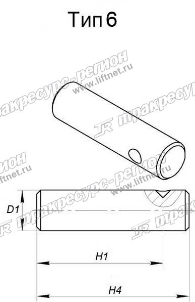 Палец верхний поворотной опоры CDM83