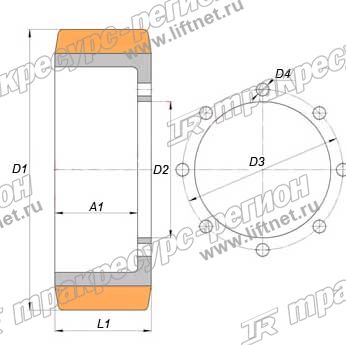 Колесо ведущее 252x60 PU